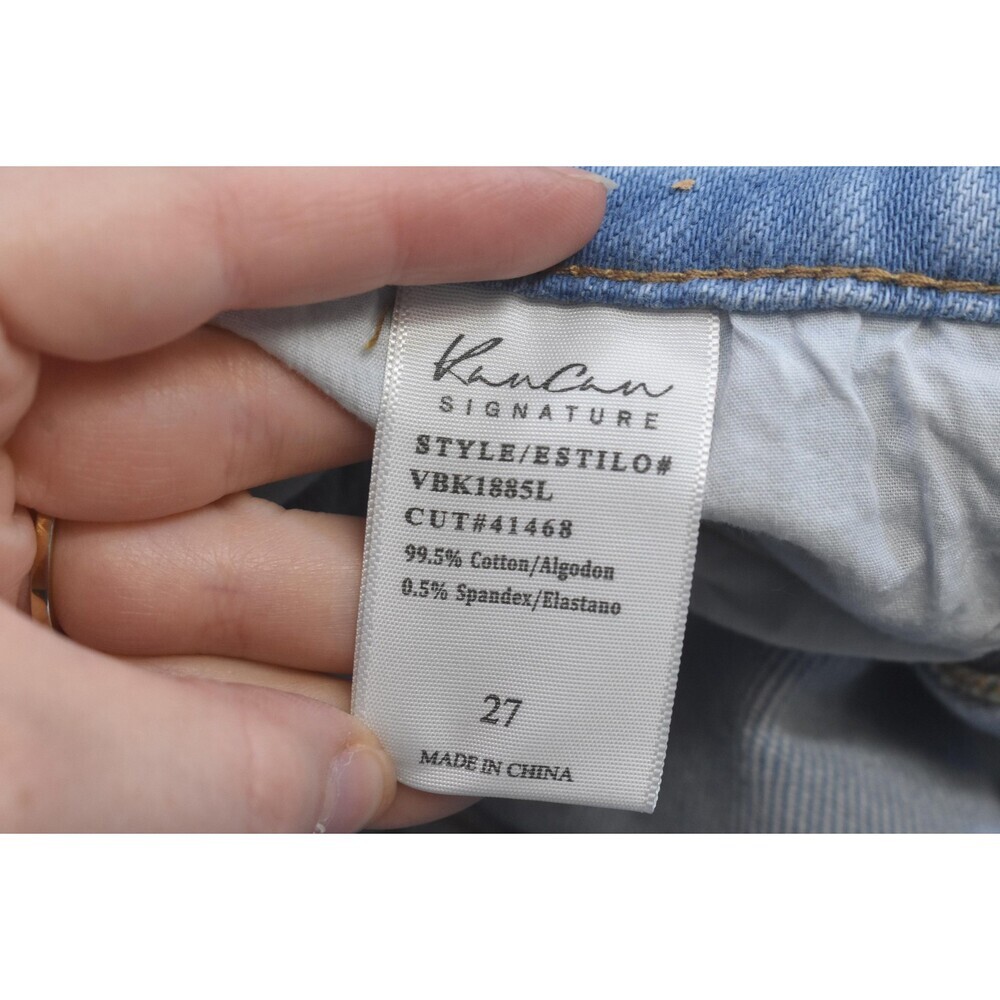 KanCan Light Blue Flared Jeans with Paisley Side Panels. Size 27 - Picture 7 of 8